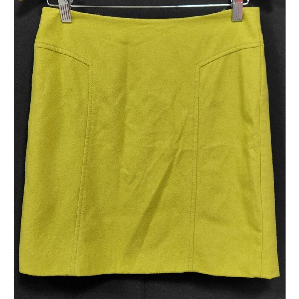 ESPRIT collection Skirt Yellow Lined Wool Women see measurements